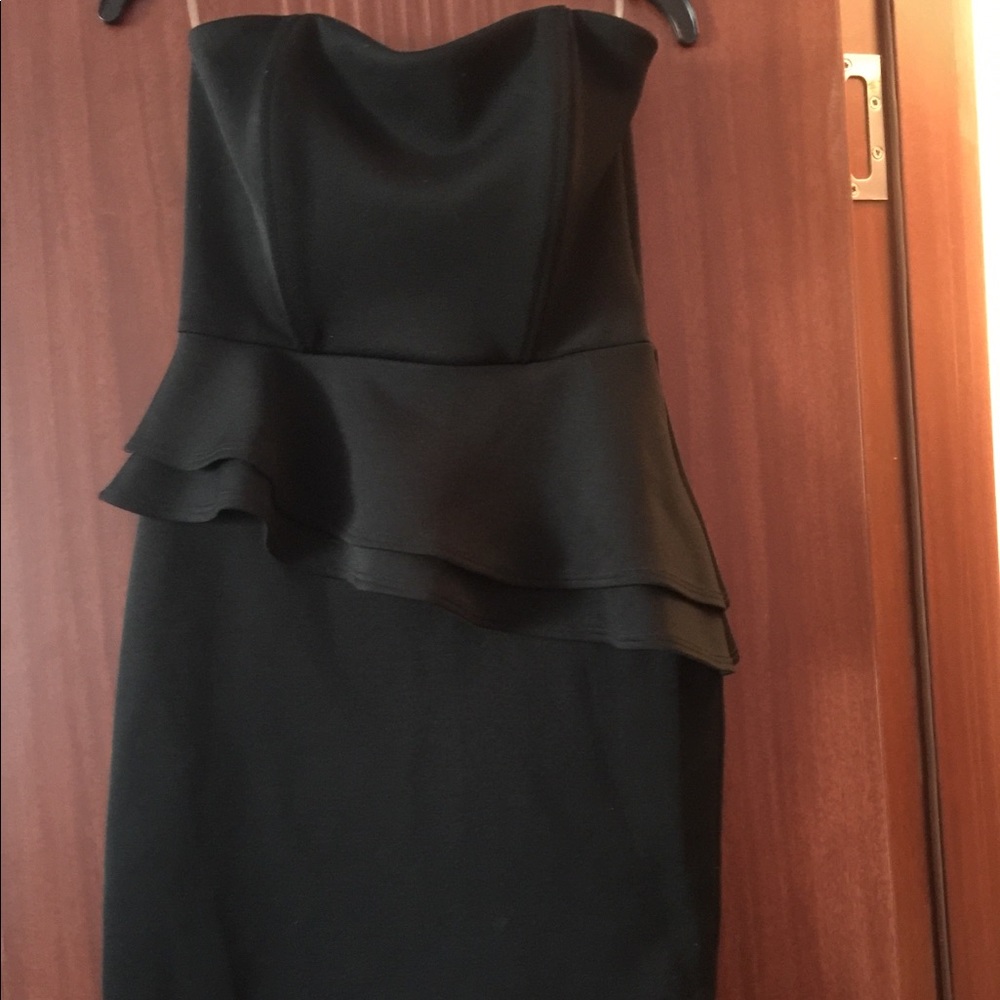 Strapless little black dress